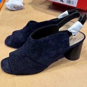 Donald J. Pliner Navy Blue Suede Orion Slingback